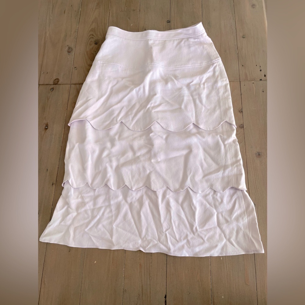 Altuzarra lilac lavender scallop skirt NWOT